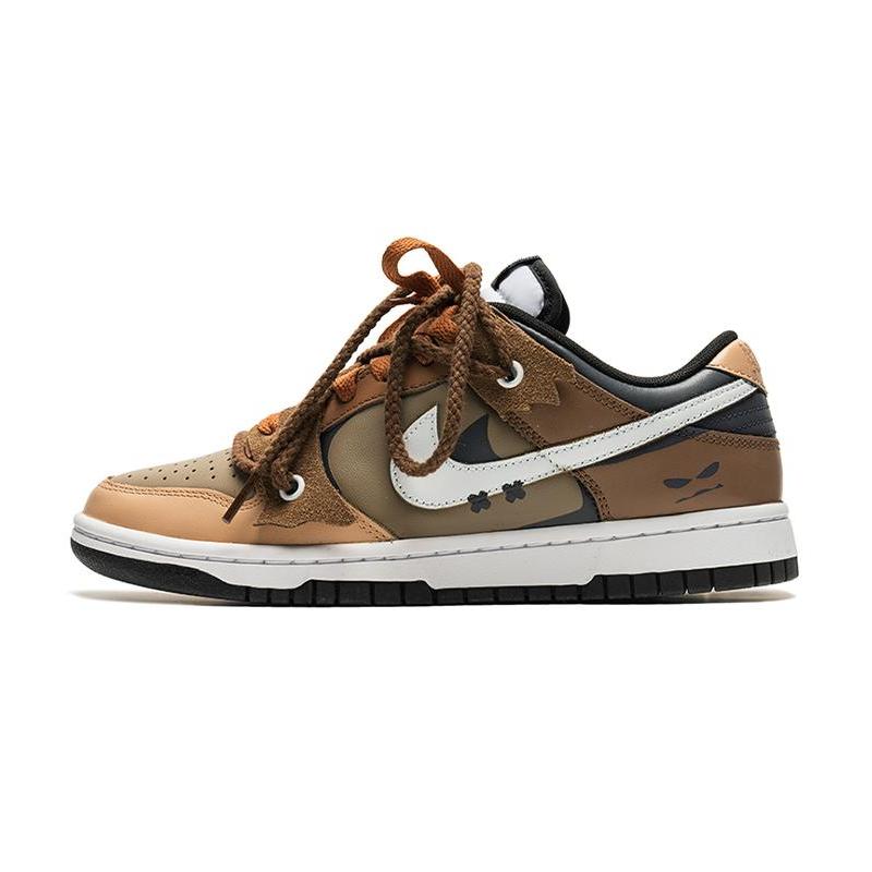 Custom Swamp Ghost S-BOX Dunk Light Khaki – hand-painted custom sneakers | DiySneakers