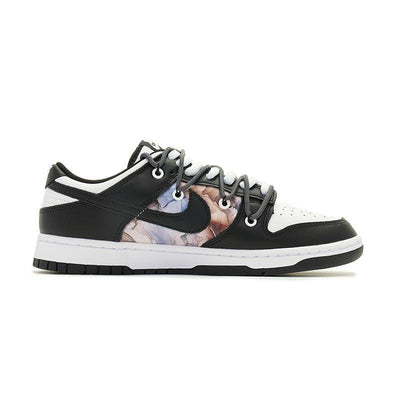 Custom Deconstruction of black and white in a female panda oil painting Dunk – custom sneakers view 2 | DiySneakers