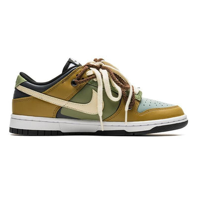 Custom Straw Ghost S-BOX Dunk Brown/Green – custom sneakers view 2 | DiySneakers