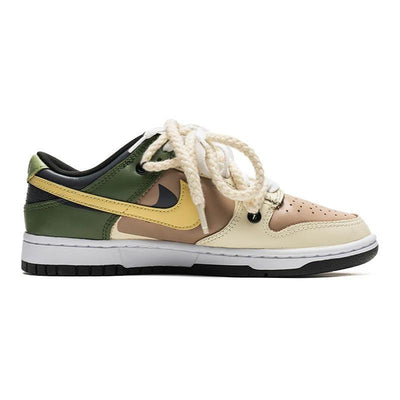 Custom Female Grassland Ghost S-BOX Dunk Brown/Green – custom sneakers view 2 | DiySneakers
