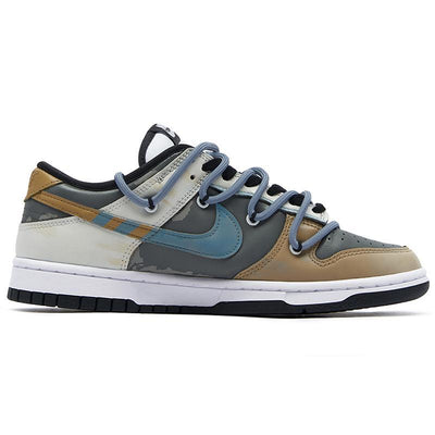 Custom non-biodegradable S-BOX Dunk White/Brown – custom sneakers view 2 | DiySneakers