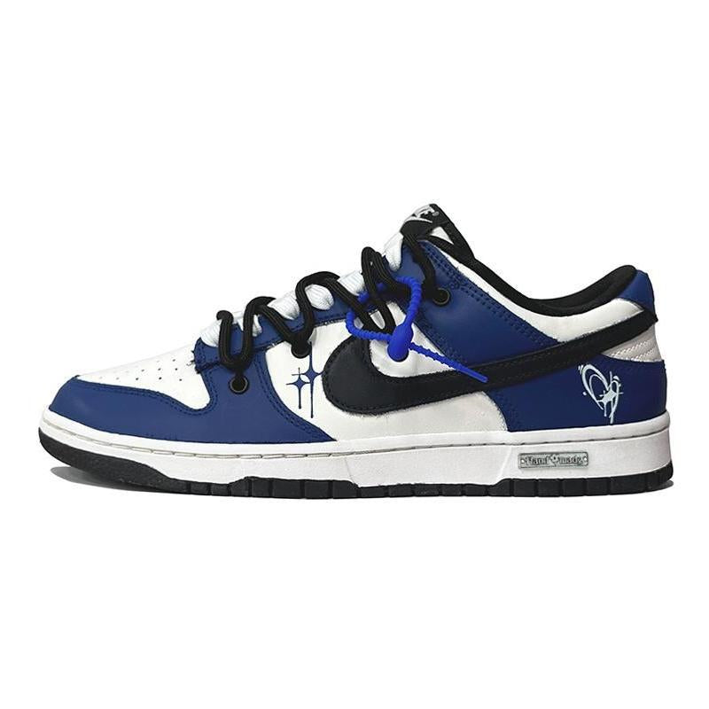 Blue starry-sky custom sneakers with celestial graphics