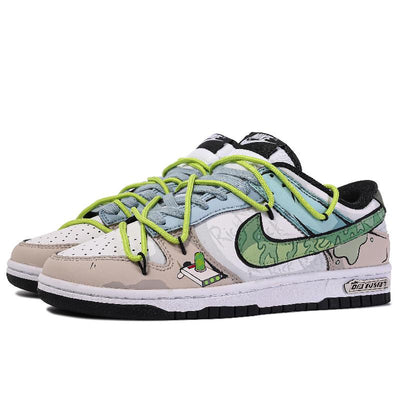 Custom Dr. Crocodile Dunk Brown/green/blue – custom sneakers view 2 | DiySneakers