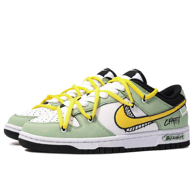 Custom Green Comet Dunk Green/yellow/white – custom sneakers view 2 | DiySneakers