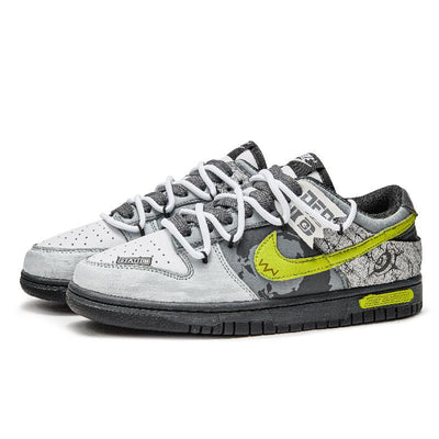 Custom Hiking Dunk Grey/green – custom sneakers view 2 | DiySneakers