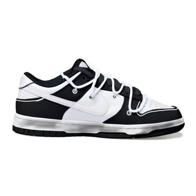 Custom 2D cross-shaped female S-BOX Dunk Black/white – custom sneakers view 2 | DiySneakers