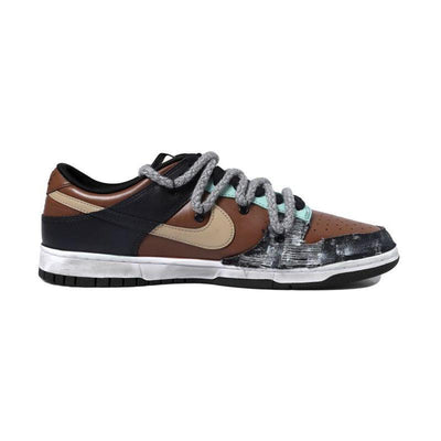 Custom Pasted heart-shaped female S-BOX Dunk Brown/Black – custom sneakers view 2 | DiySneakers