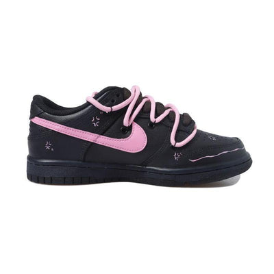 Custom Black and pink gemstone female Dunk Black/powder – custom sneakers view 2 | DiySneakers