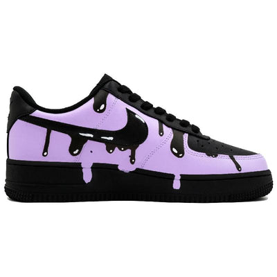 Custom Dissolved ink electric light purple Air Force 1 Purple – hand-painted custom sneakers | DiySneakers
