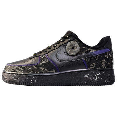 Custom H ō Air Force 1 Gold/Black – custom sneakers view 2 | DiySneakers