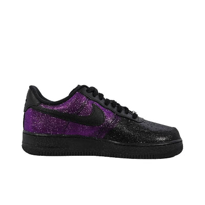 Custom A man with a black and purple gradient full of stars Air Force 1 Purple – custom sneakers view 2 | DiySneakers
