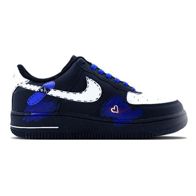 Custom "OK band" Air Force 1 Blue – custom sneakers view 2 | DiySneakers