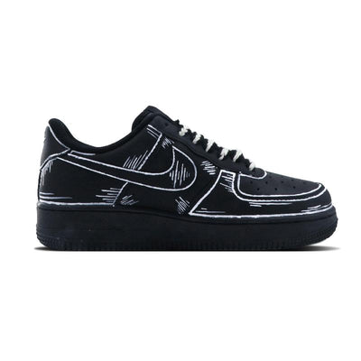 Custom Racing Air Force 1 Black And White – custom sneakers view 2 | DiySneakers