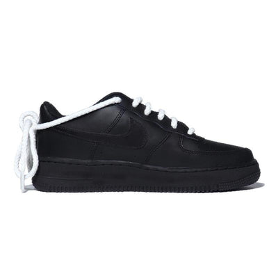 Custom XR cashew flower QD Air Force 1 Black/white – hand-painted custom sneakers | DiySneakers