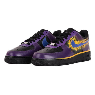 Custom setting sun afterglow Air Force 1 Purple/Gold – hand-painted custom sneakers | DiySneakers