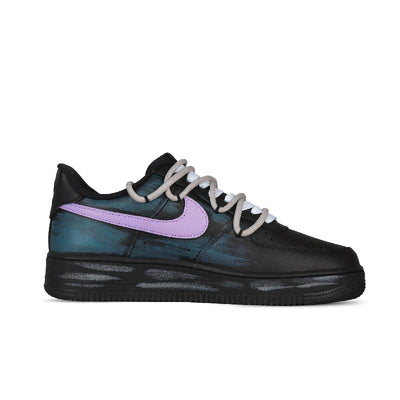 Custom and Street Graffiti 2.0 Air Force 1 Black/Purple – custom sneakers view 2 | DiySneakers