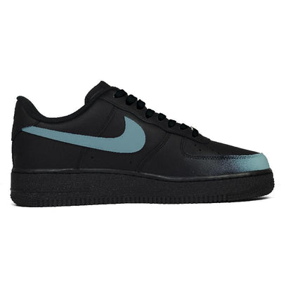 Custom The same style of crashed meteor for both and , deep blue Air Force 1 Black/Blue – custom sneakers view 2 | DiySnea…