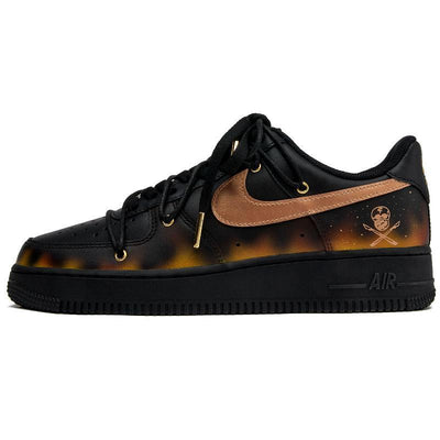 Custom Pirate Flame Air Force 1 Black – custom sneakers view 2 | DiySneakers