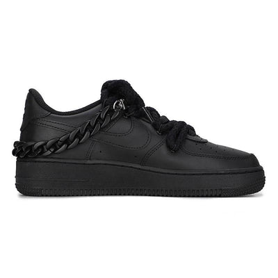 Custom Matte deconstructed black Air Force 1 – custom sneakers view 2 | DiySneakers