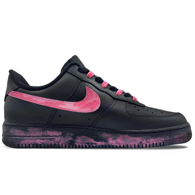Custom monster Air Force 1 Pink/Black – custom sneakers view 2 | DiySneakers