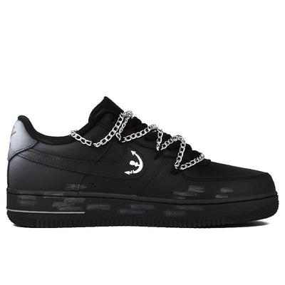 Custom Kid the Thief Air Force 1 Black/White – hand-painted custom sneakers | DiySneakers
