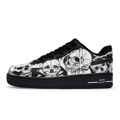 Custom Dark Ghost Air Force 1 White – custom sneakers view 2 | DiySneakers