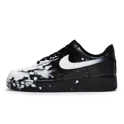 Custom dark White Flame Air Force 1 White – custom sneakers view 2 | DiySneakers