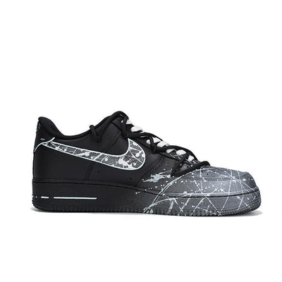 Custom Starlight Air Force 1 White/Blue/Silver – custom sneakers view 2 | DiySneakers