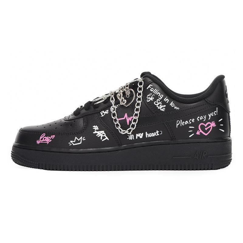 Custom letter graffiti Air Force 1 – hand-painted custom sneakers | DiySneakers