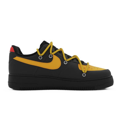 Custom The AF claw marks are black and yellow Air Force 1 Black/Yellow/Red – custom sneakers view 2 | DiySneakers