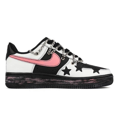 Custom Y2K sneakers in black pink Air Force 1 – custom sneakers view 2 | DiySneakers