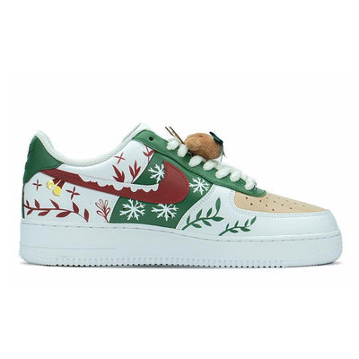 Custom Christmas snowflake branches Air Force 1 – custom sneakers view 2 | DiySneakers