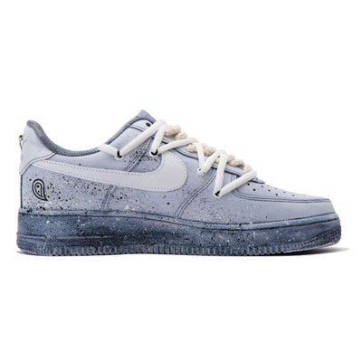 Custom The style is dyed with cashew flower grayish-black Air Force 1 – custom sneakers view 2 | DiySneakers