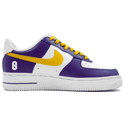 Custom Purple Gold Mamba Air Force 1 – custom sneakers view 2 | DiySneakers