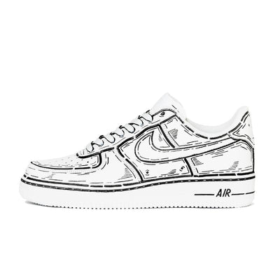 Custom 2D Air Force 1 – custom sneakers view 2 | DiySneakers