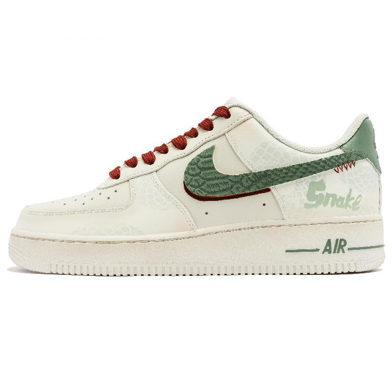 Custom Yi Si Ling Lin Air Force 1 White Beige Green – hand-painted custom sneakers | DiySneakers