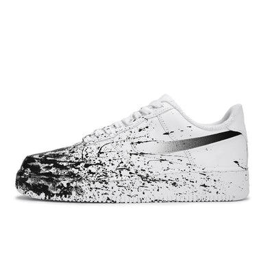 Custom The scene of the same style for both and to recall Air Force 1 White Black – custom sneakers view 2 | DiySneakers