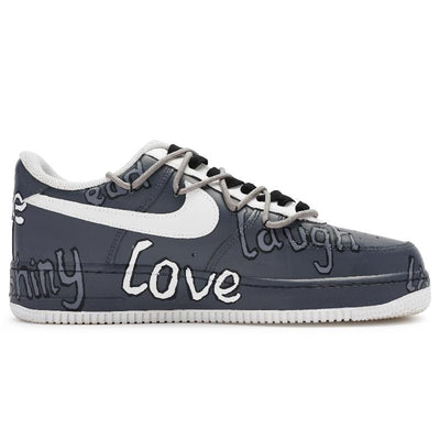 Custom A simple life in black and white for Air Force 1 – custom sneakers view 2 | DiySneakers