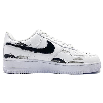 Custom Mist in the mountains Air Force 1 Black – custom sneakers view 2 | DiySneakers
