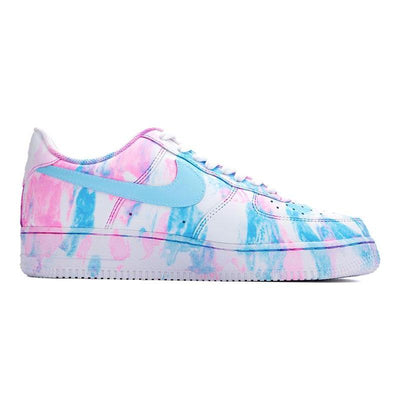 Custom Tie-dyed neon-lit city Air Force 1 – custom sneakers view 2 | DiySneakers