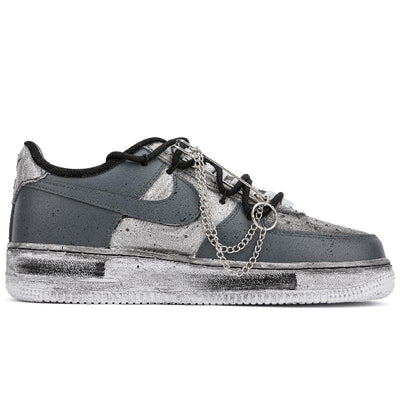 Custom Shadow breaks Air Force 1 Black/grey – custom sneakers view 2 | DiySneakers