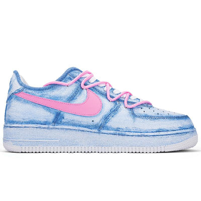 Custom Blue and pink patch bear Air Force 1 Blue/pink – custom sneakers view 2 | DiySneakers