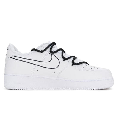 Custom Street graffiti and ink splashing Air Force 1 White/Black/Red – custom sneakers view 2 | DiySneakers