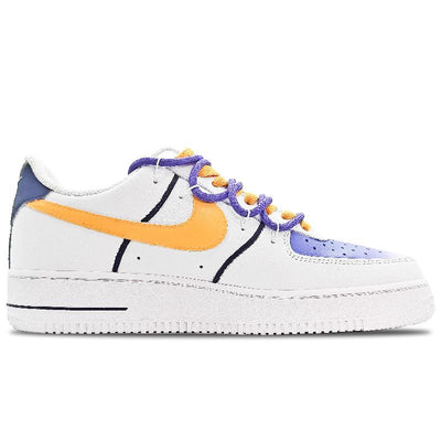 Custom Salute to the legend: golden, purple and white Air Force 1 – custom sneakers view 2 | DiySneakers