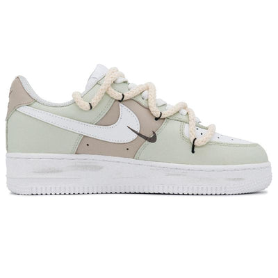 Custom style travels the world Air Force 1 Gray/Brown – custom sneakers view 2 | DiySneakers
