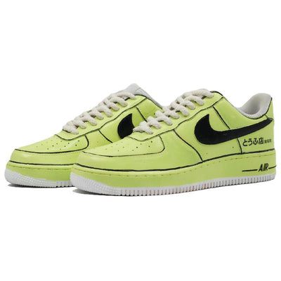Custom Summer night fluorescence Air Force 1 Green – custom sneakers view 2 | DiySneakers