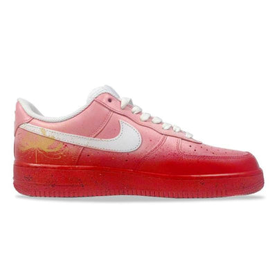 Custom red spider lily Air Force 1 Red/White – custom sneakers view 2 | DiySneakers
