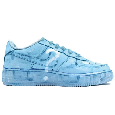 Custom Blue immersion dyeing Air Force 1 – hand-painted custom sneakers | DiySneakers