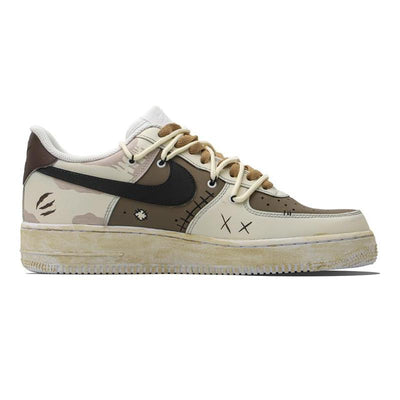 Custom Violent doll for Air Force 1 Beige/Brown – hand-painted custom sneakers | DiySneakers