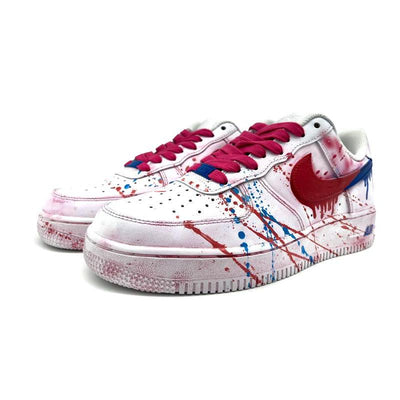 Custom Ink splashing and aging Vibe style graffiti Air Force 1 – custom sneakers view 2 | DiySneakers
